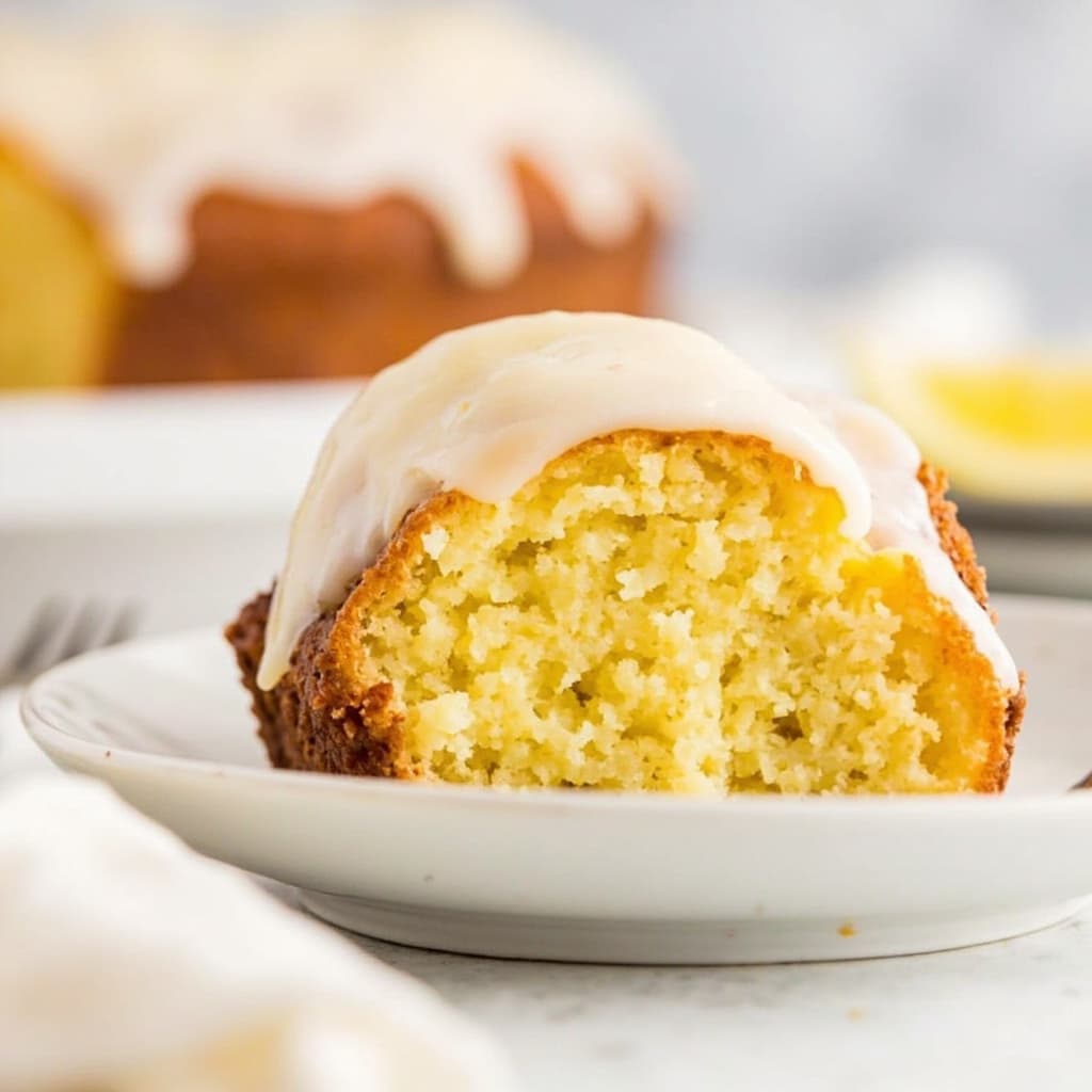 Sugar Free Lemon Cake with Iced Glaze Recipe