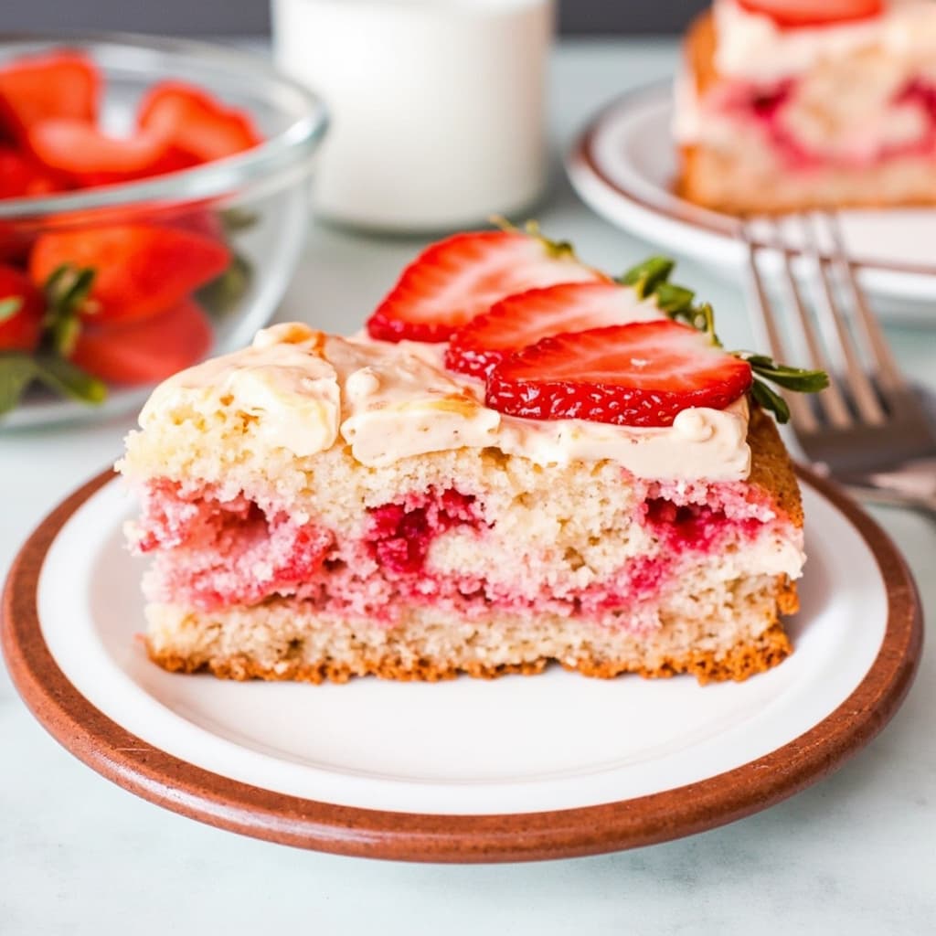 Simple No Sugar No Flour Strawberry Cake Recipe